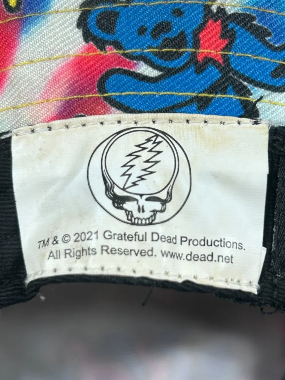Grateful Dead Bucket Hat Dancing Bears Tie-Dye One Size Jerry Garcia 2021 Hippie